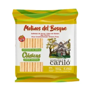 Tostadas de arroz con sal Cariló Molino del bosque x 150 gr.