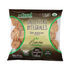 Galletas integrales de limón Sin azúcar ceral x 180 gr.