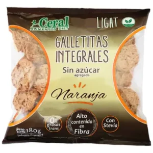 Galletas integrales de naranja Sin azúcar ceral x 180 gr.