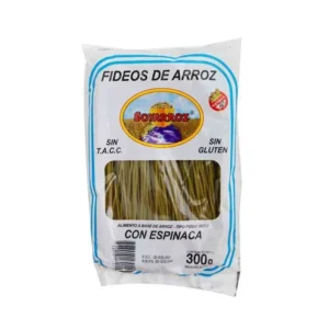 Fideos de Arroz soyarroz x 300 gr. Sin Tacc Espinaca